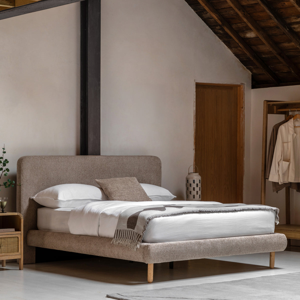 Gallery Direct Rabley Bedstead King Size styled in a bedroom