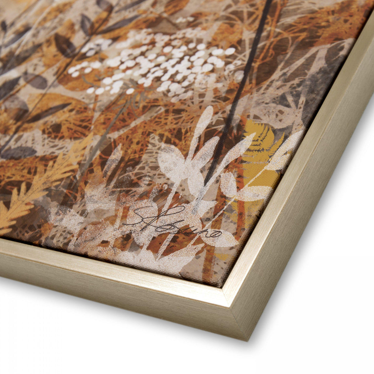 Gallery Direct Radiance Framed Canvas, close-up of the artwork and frame details