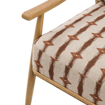 Gallery Direct Reliant Armchair in Indra Stripe upholstery with solid wooden frame and armrests