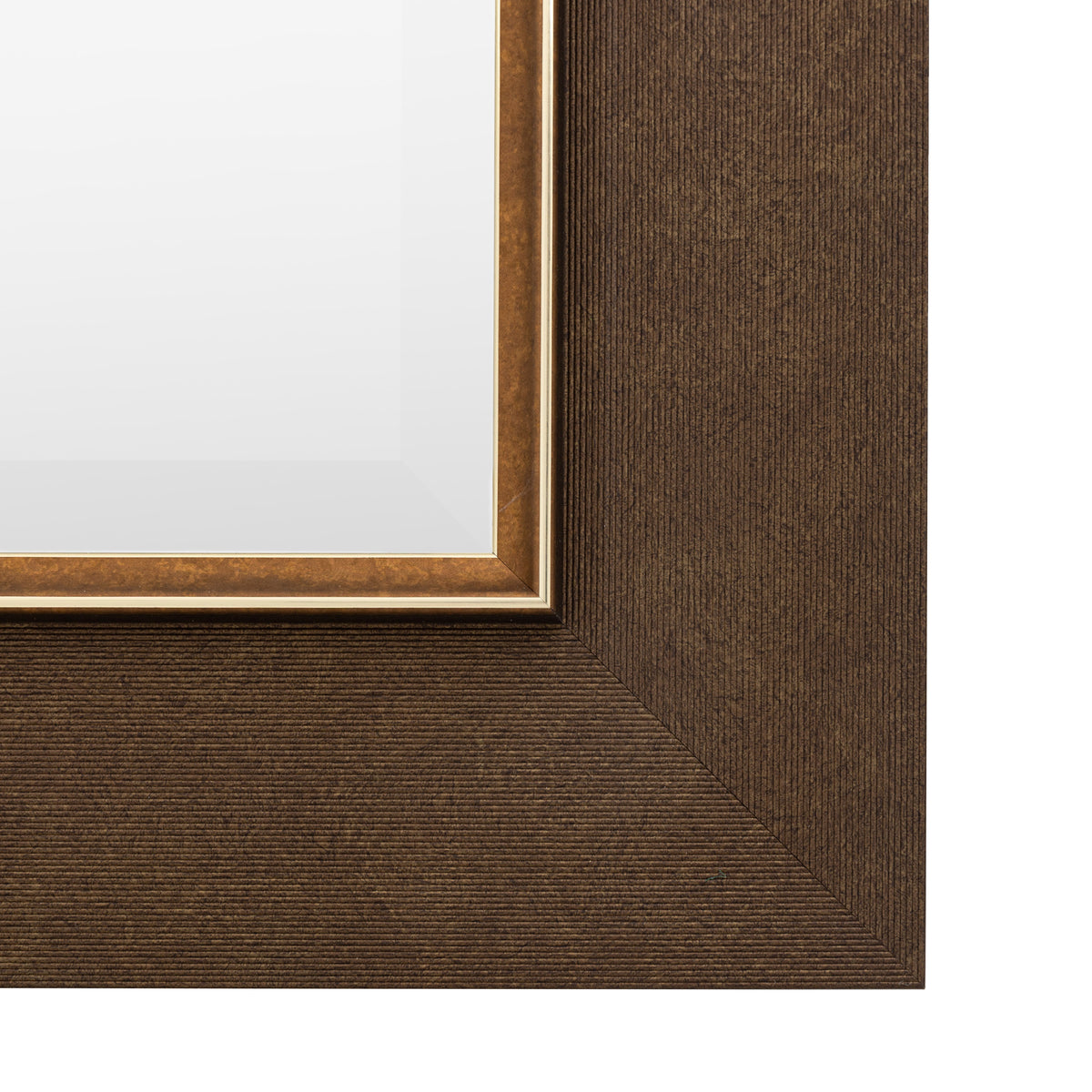 Gallery Direct Richmond Leaner Mirror Bronze, close-up of the mirror and frame details