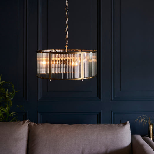 Gallery Direct Ridgeton 3 Pendant Light, styled in a room setting