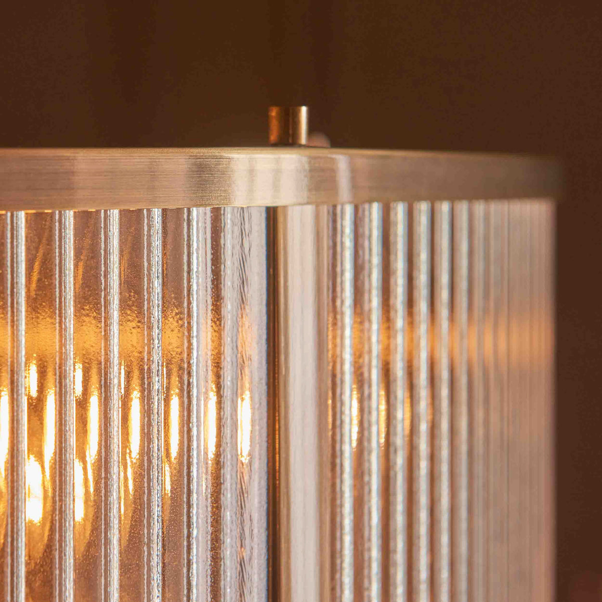 Gallery Direct Ridgeton 8 Pendant Light Antique Brass, close-up of the finish and design