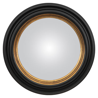 Gallery Direct Rockbourne Convex Mirror Black & Gold, complete product view