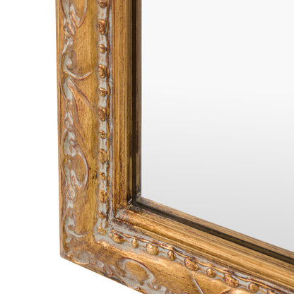 Gallery Direct Romana Arch Mirror Gold, close-up of the mirror and frame details