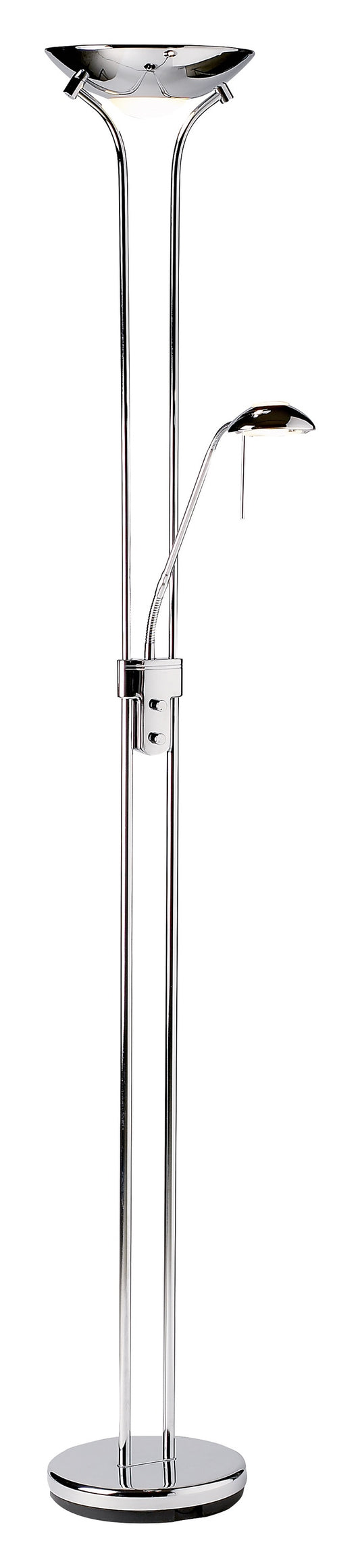 Gallery Direct Rome Floor Lamp Chrome, complete product view on a white background