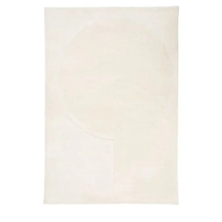 Gallery Direct Romney Large New Zealand Lambswool tufted rug measuring 2000x2900mm in a cream coloured geometric pattern