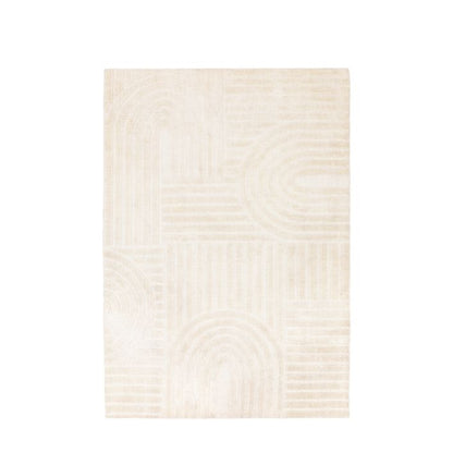Gallery Direct Saser Small Rug measures 1200x1800mm and features a geometric pattern in a natural colour