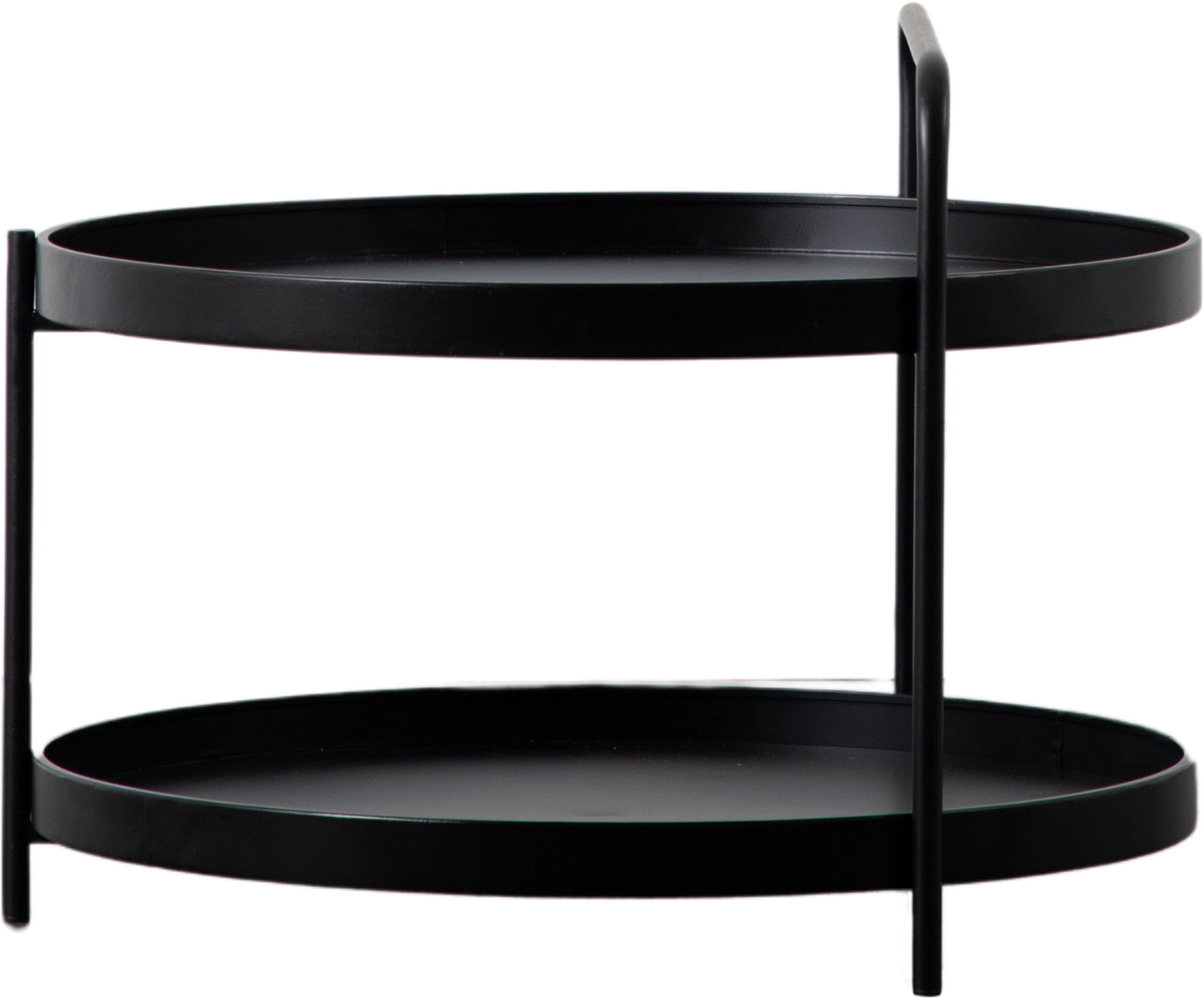 Gallery Direct Sennen Coffee Table in a Black metal frame with lowers shelf and handle element