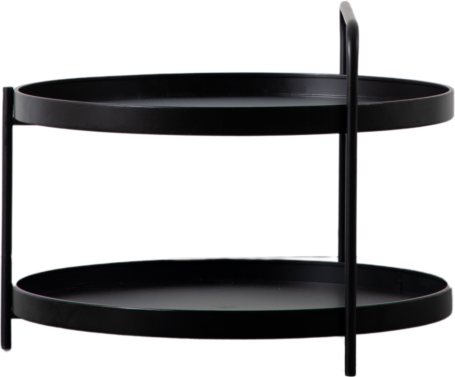 Gallery Direct Sennen Coffee Table in a Black metal frame with lowers shelf and handle element