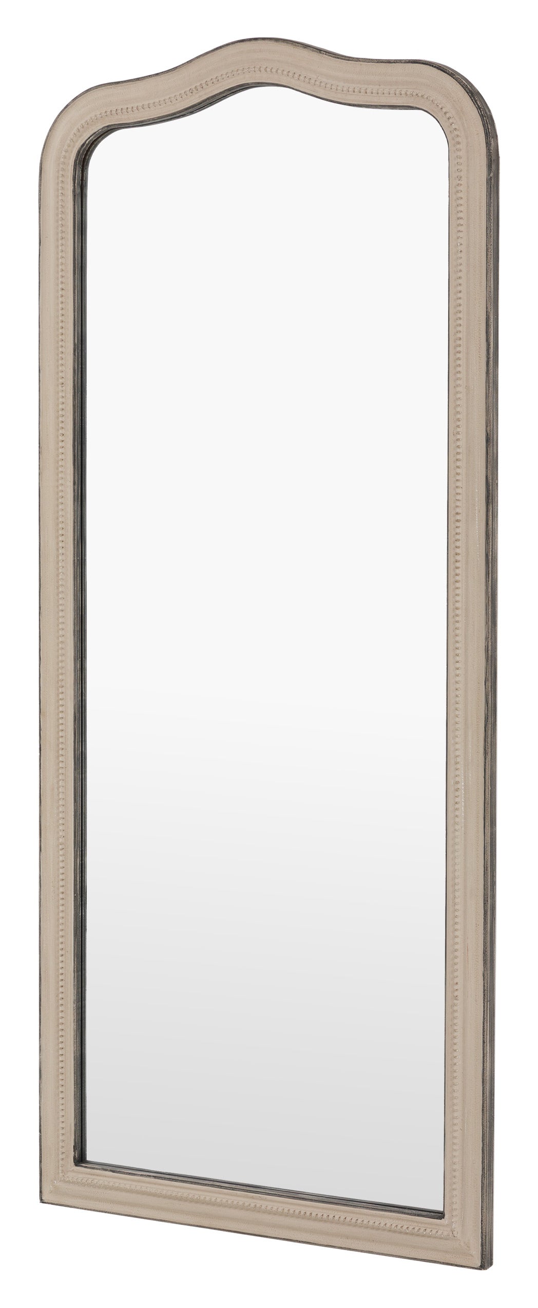 Gallery Direct Shoreline Arch Leaner Mirror Grey, complete product view