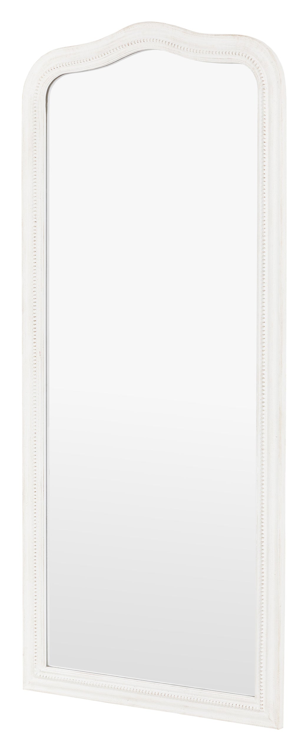 Gallery Direct Shoreline Arch Leaner Mirror White, complete product view