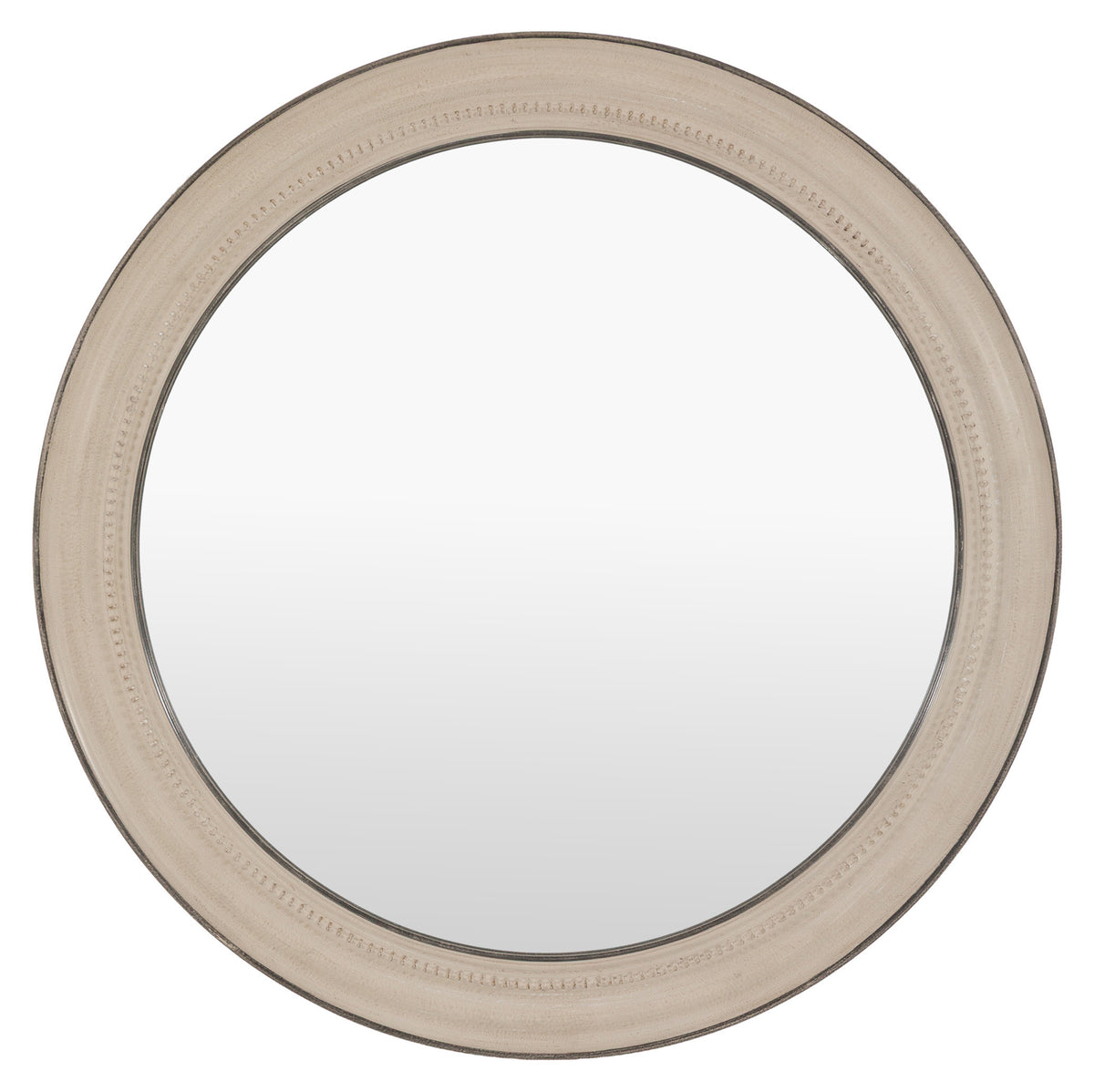 Gallery Direct Shoreline Round Mirror Grey, complete product view