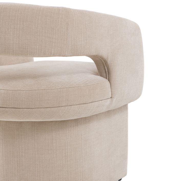 Gallery Direct Sloane Dining Chair fully upholstered in Natural fabric