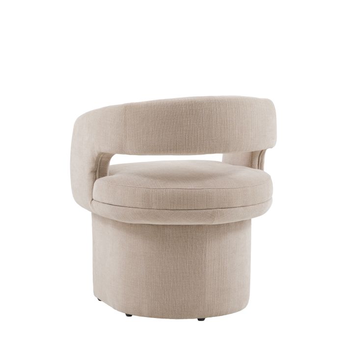 Gallery Direct Sloane Dining Chair in a Natural coloured fabric with comfortable padded seat