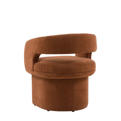 Gallery Direct Sloane Dining Chair in Rust has a distinctive curved design, ideal for modern contemporary homes