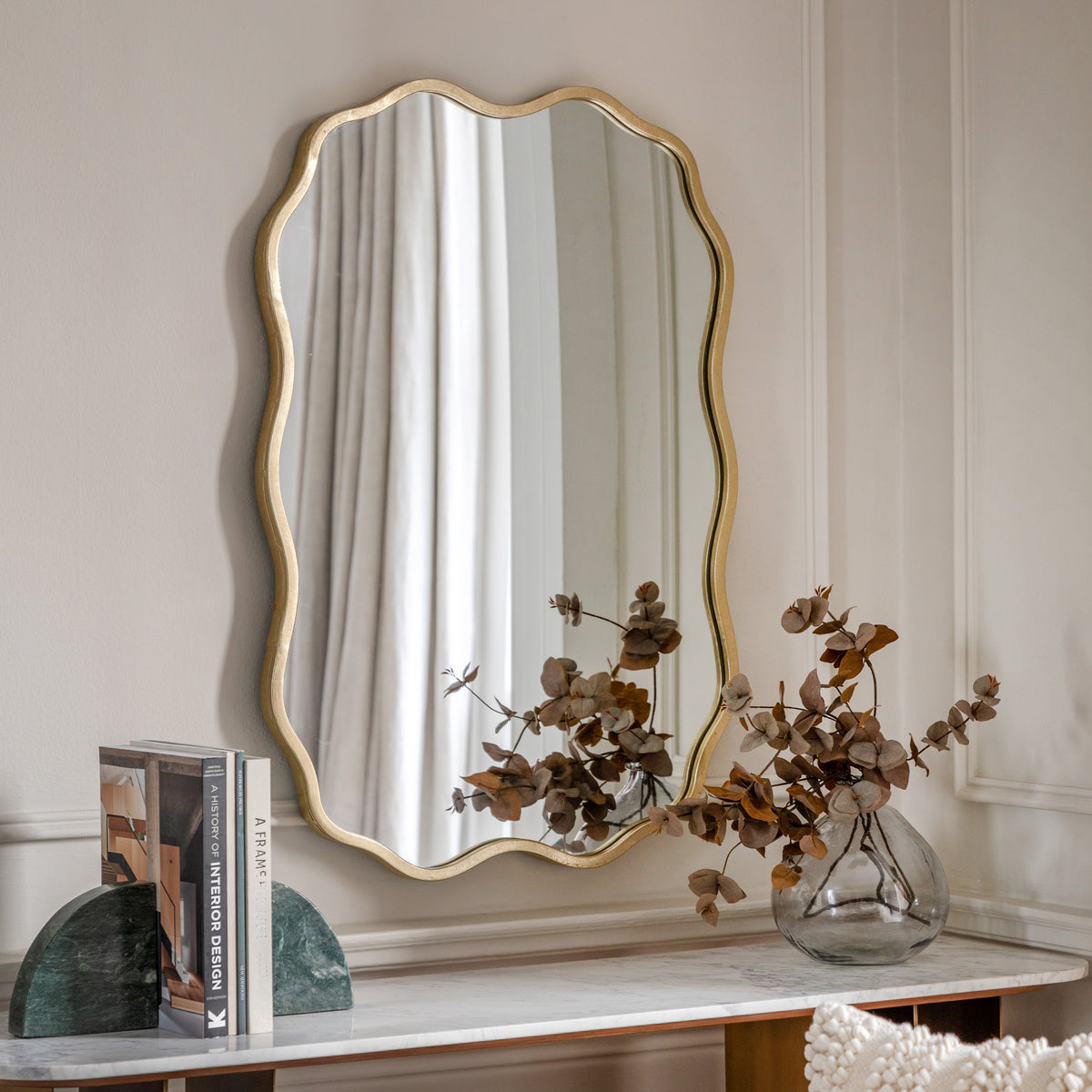 Gallery Direct Sloane Mirror displayed in a styled interior