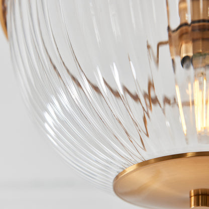 Gallery Direct Somerset Bowl Ceiling Light Vintage Brass, close-up of the finish and design