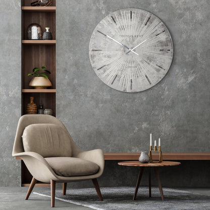 Gallery Direct Starburst Grand Clock displayed in a styled interior