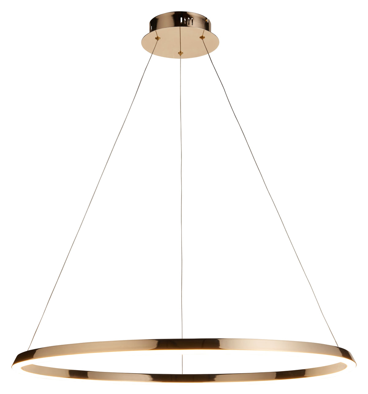 Gallery Direct Staten 1 Pendant Light French Gold Finish, complete product view on a white background