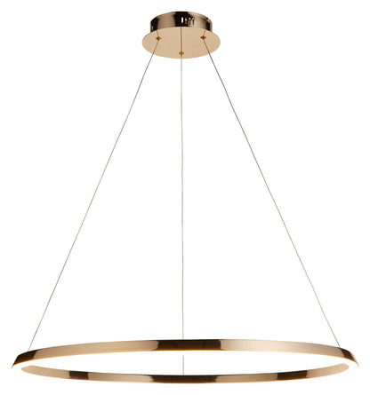 Gallery Direct Staten 1 Pendant Light French Gold Finish, complete product view on a white background