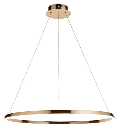Gallery Direct Staten 1 Pendant Light French Gold Finish, complete product view on a white background