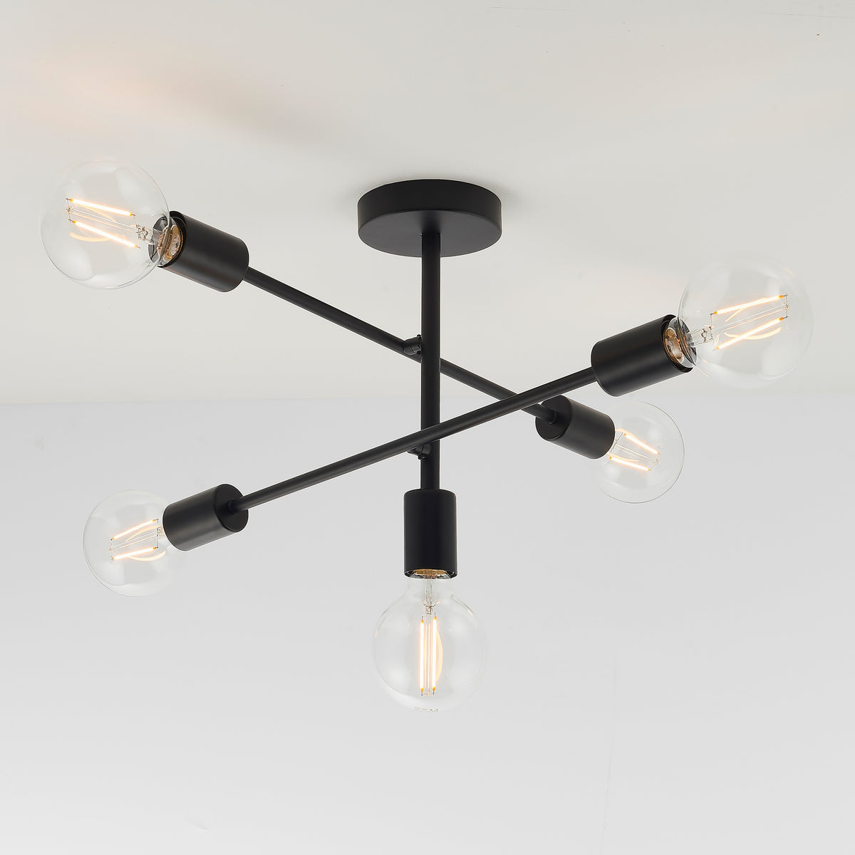 Gallery Direct Studio 5 Ceiling Lamp Black, styled in a room setting