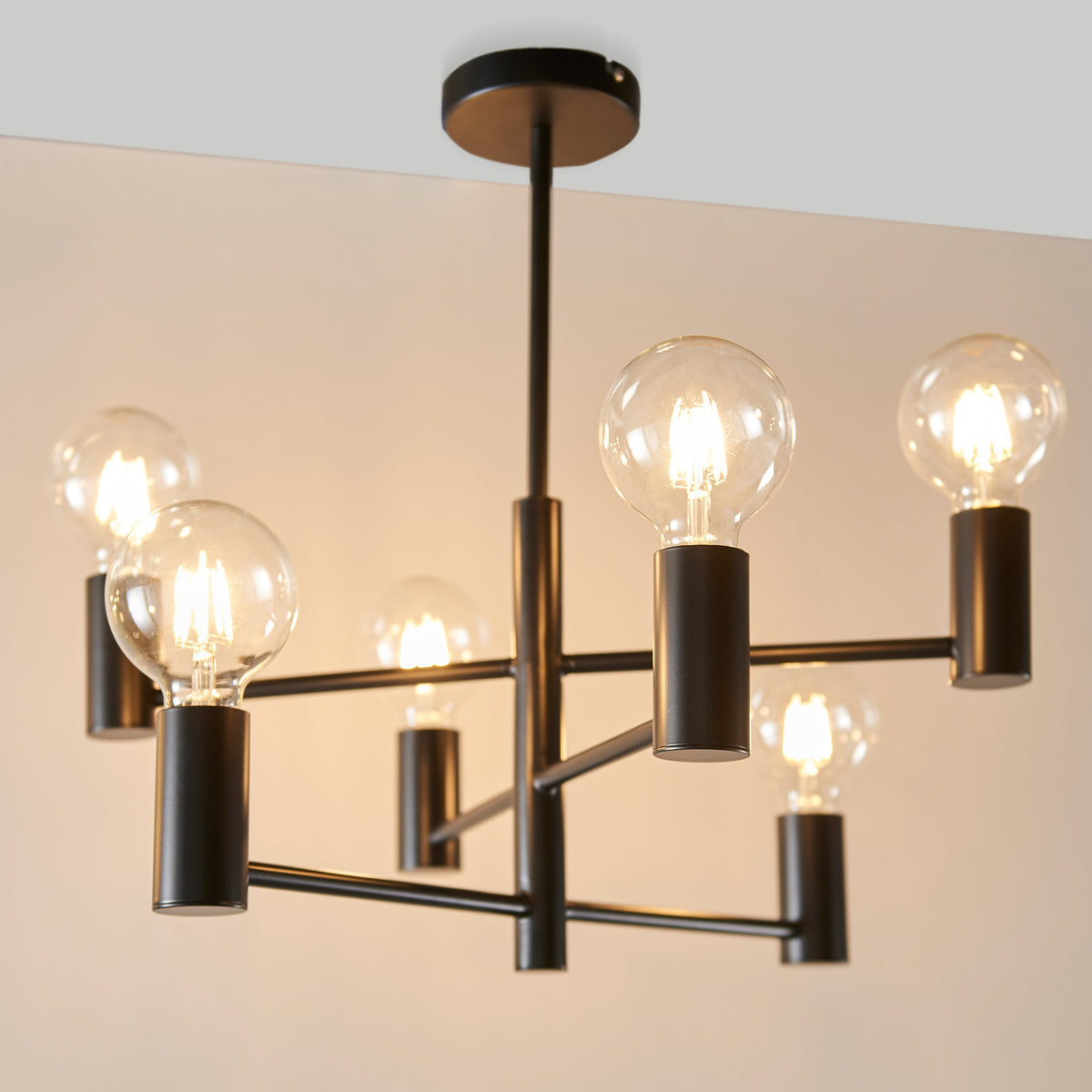 Gallery Direct Studio 6 Ceiling Light, styled in a room setting