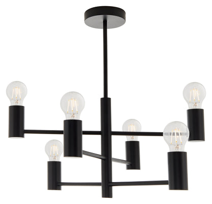 Gallery Direct Studio 6 Ceiling Light, complete product view on a white background