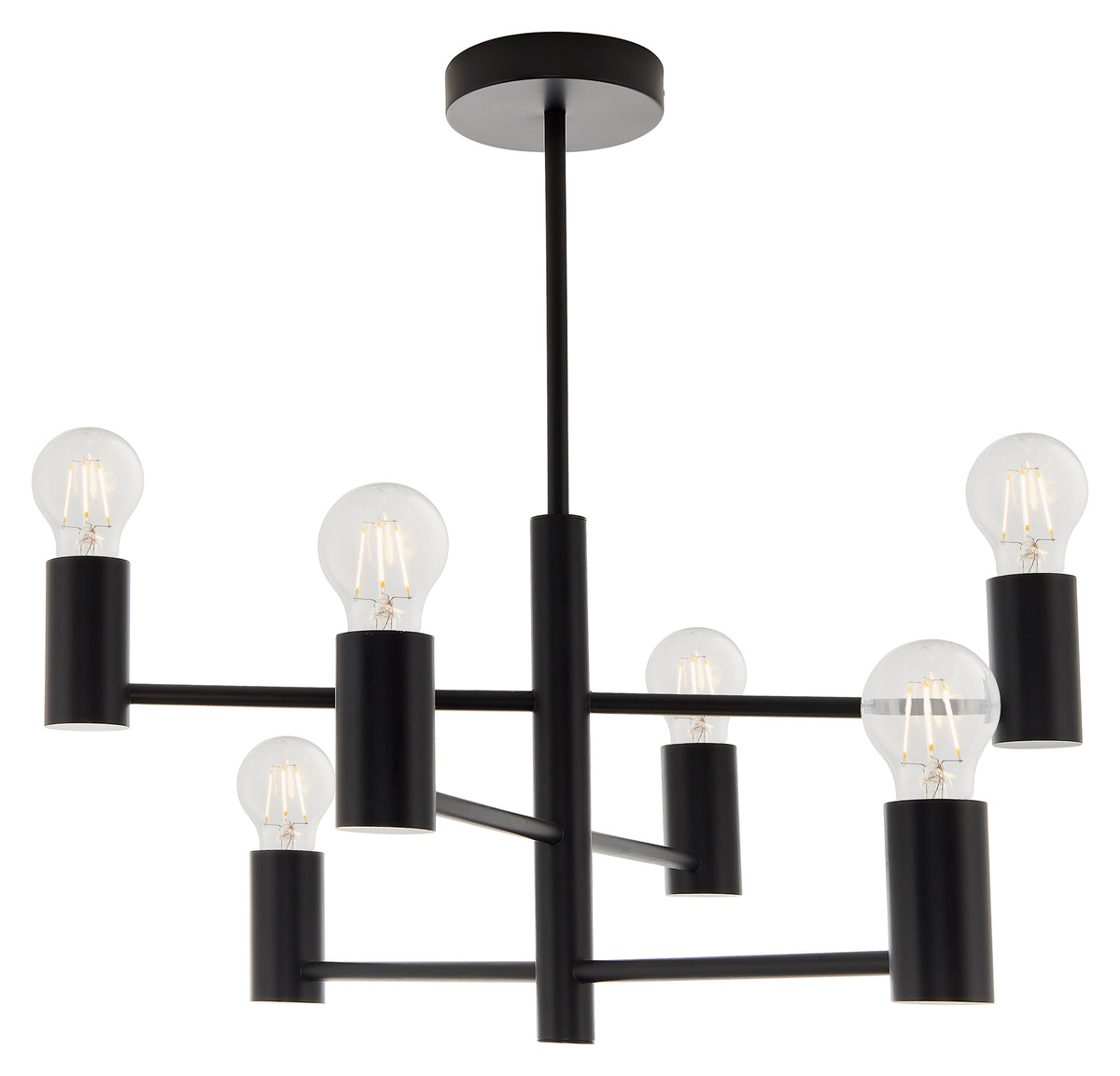 Gallery Direct Studio 6 Ceiling Light, complete product view on a white background