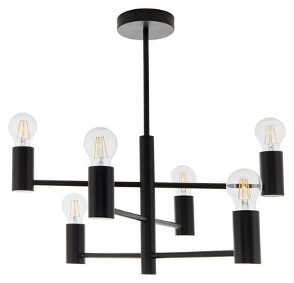 Gallery Direct Studio 6 Ceiling Light, complete product view on a white background