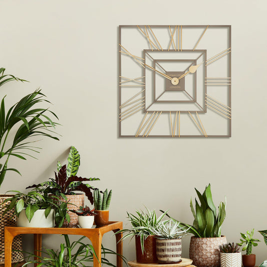 Gallery Direct Summer House Wall Clock Square displayed in a styled interior
