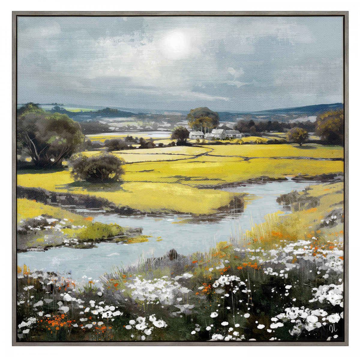 Gallery Direct Summer Splendour Framed Canvas, complete product view