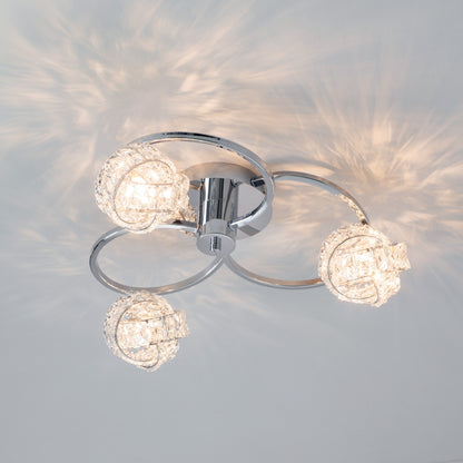 Gallery Direct Talia 3 Ceiling Light, styled in a room setting