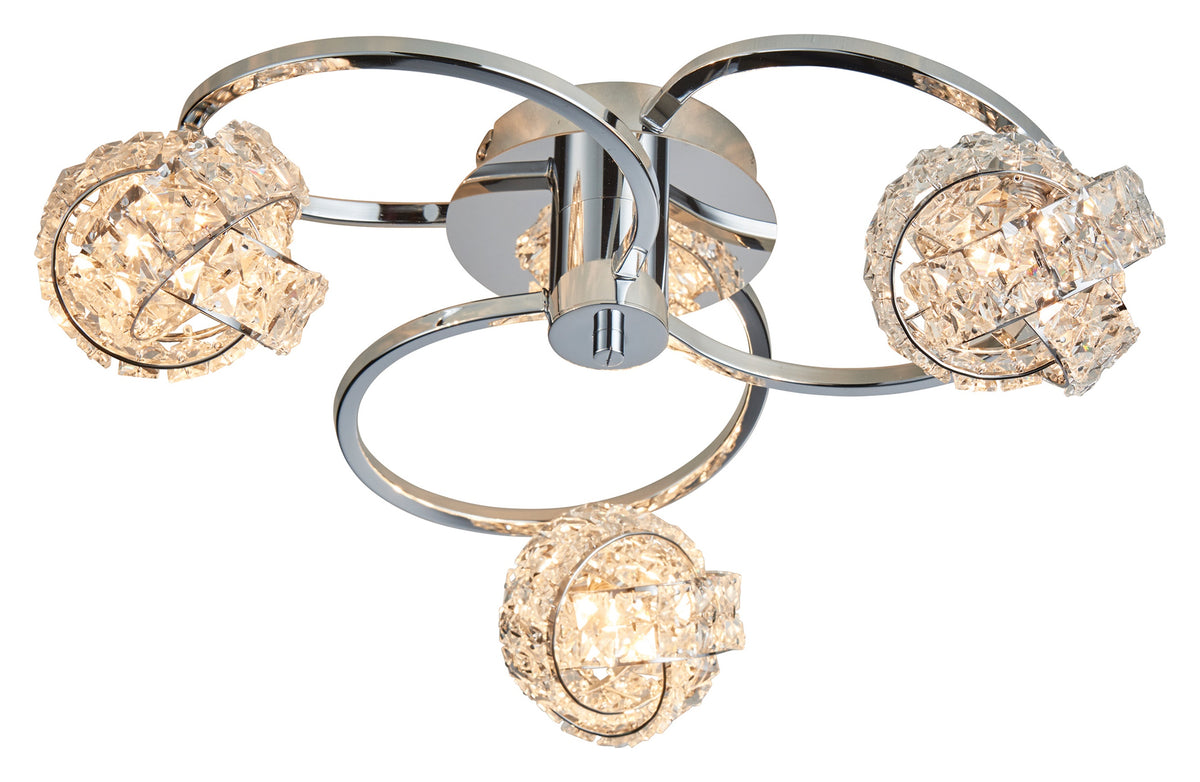 Gallery Direct Talia 3 Ceiling Light, complete product view on a white background