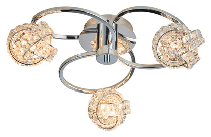 Gallery Direct Talia 3 Ceiling Light, complete product view on a white background