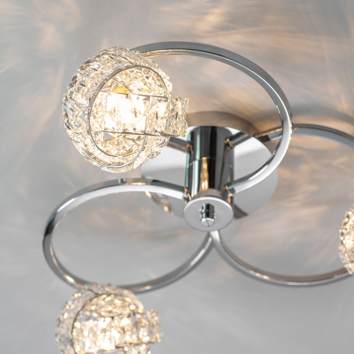 Gallery Direct Talia 3 Ceiling Light, close-up of the finish and design