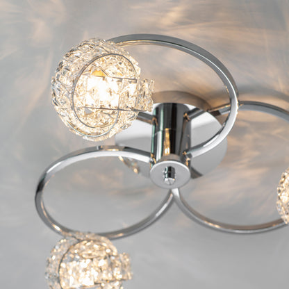 Gallery Direct Talia 3 Ceiling Light, close-up of the finish and design