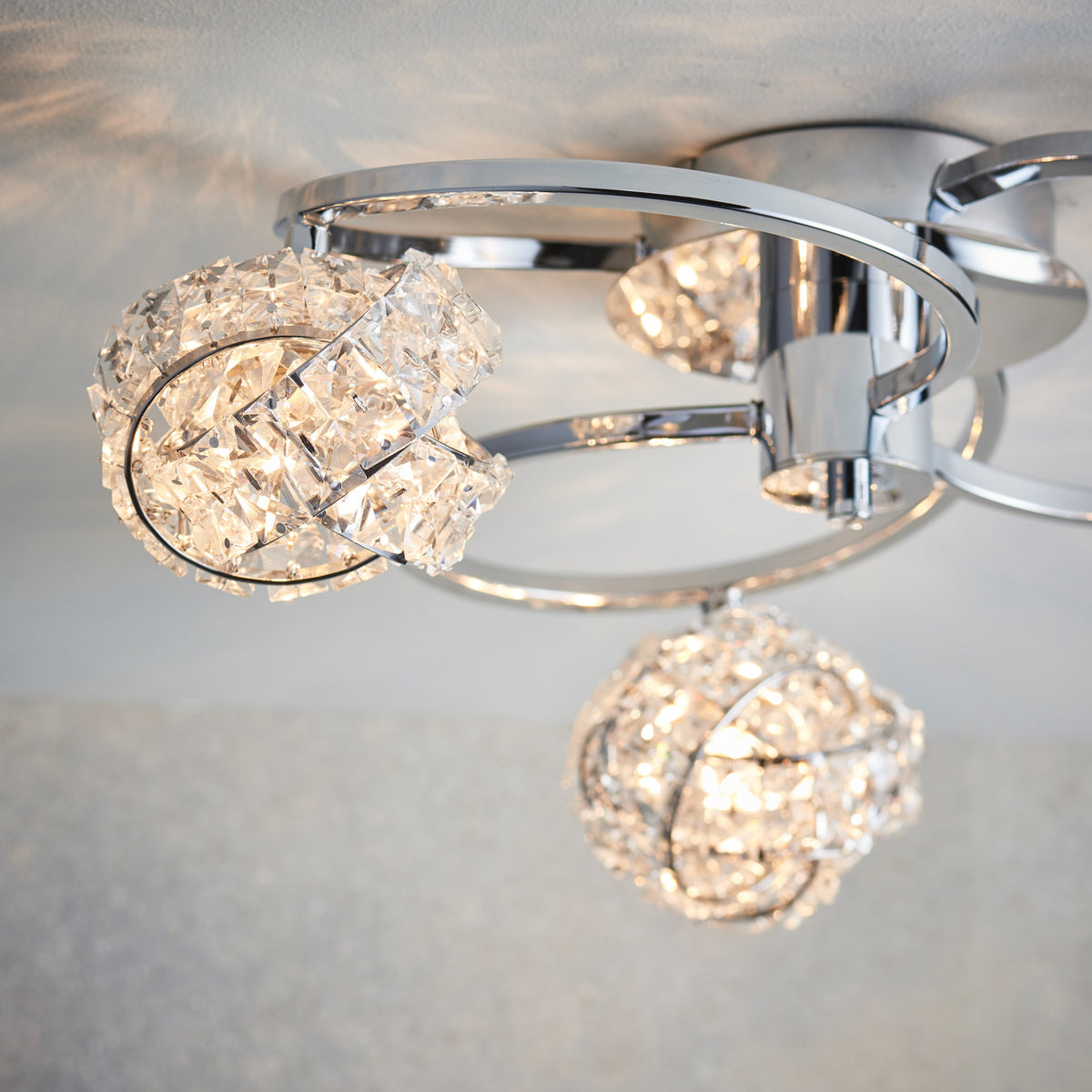 Gallery Direct Talia 3 Ceiling Light, close-up of the finish and design