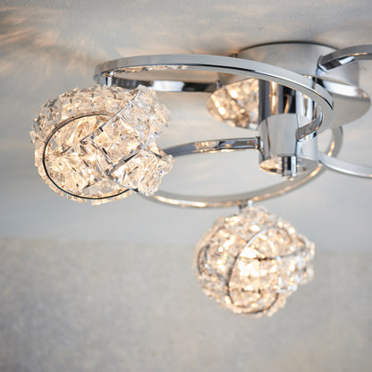 Gallery Direct Talia 3 Ceiling Light, close-up of the finish and design
