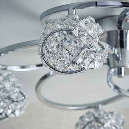 Gallery Direct Talia 5 Ceiling Light, close-up of the finish and design