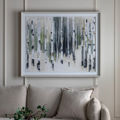 Gallery Direct The Sounds of Silence Framed Canvas displayed in a styled interior