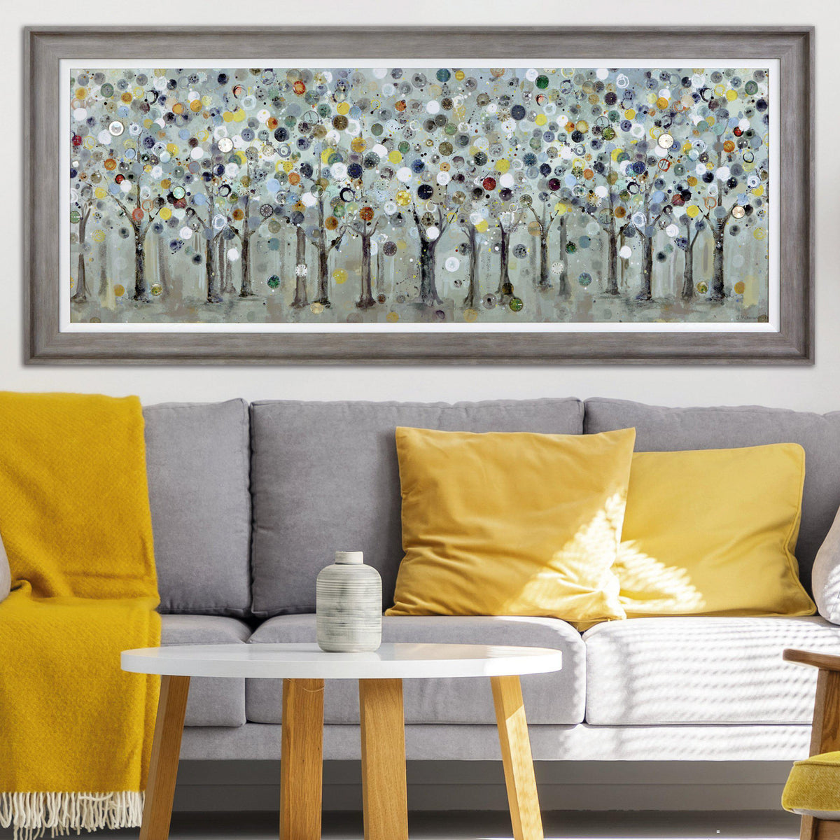 Gallery Direct Timekeeper Framed Canvas displayed in a styled interior