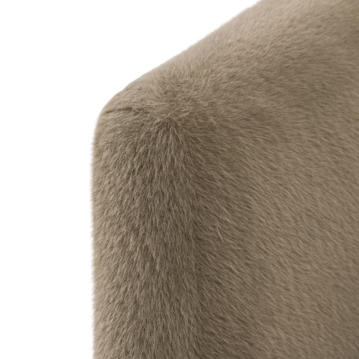 Gallery Direct Tindon Armchair in Alaska Khaki soft plush, faux fur upholstery