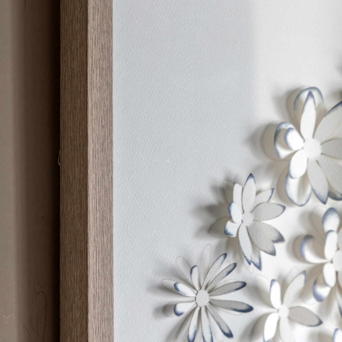 Gallery Direct Unfurling Petals Framed Art, close-up of the artwork and frame details