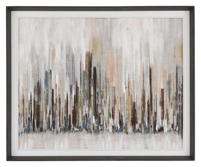 Gallery Direct Urban Silence Framed Canvas, complete product view