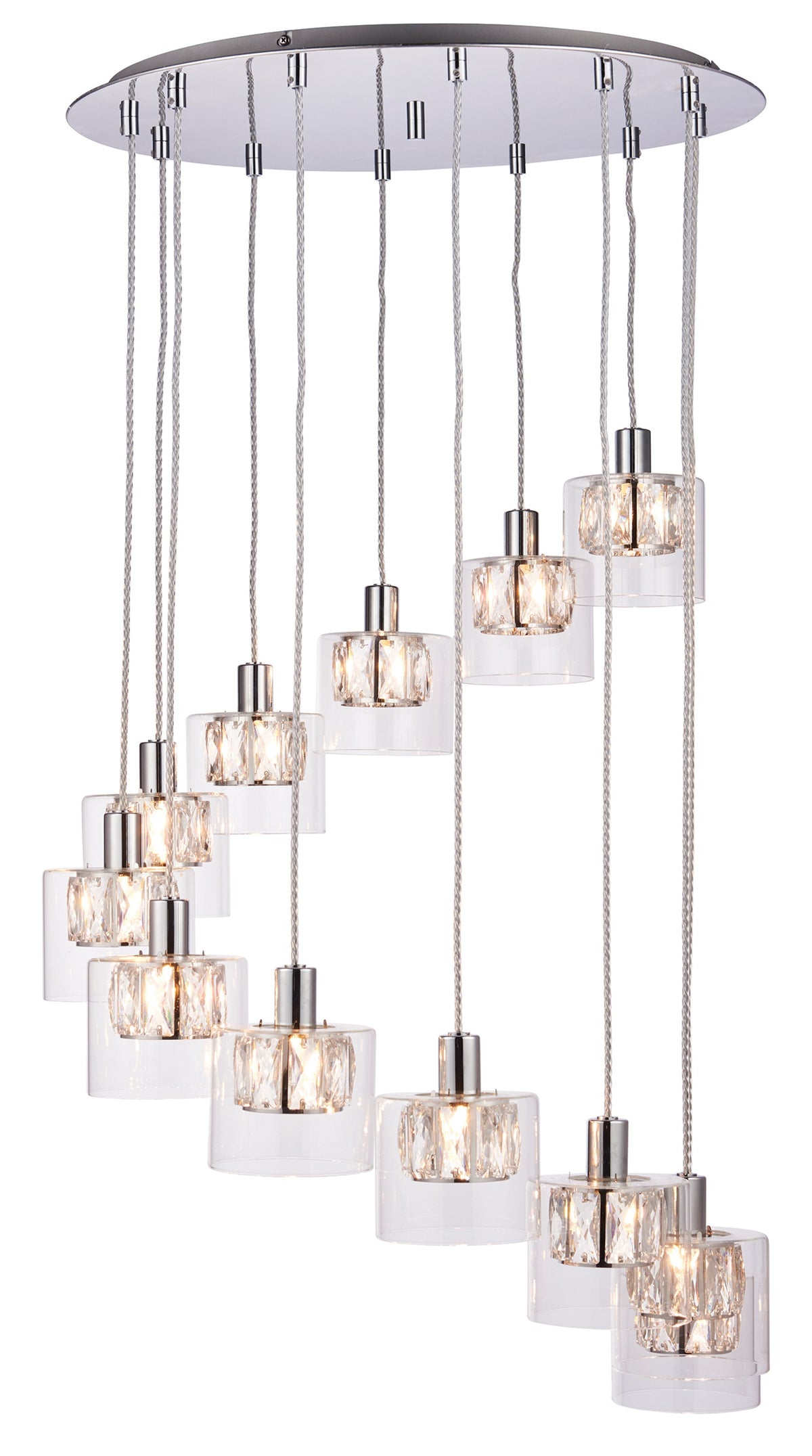 Gallery Direct Verina 12 Drop Pendant Light, complete product view on a white background