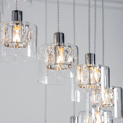 Gallery Direct Verina 12 Drop Pendant Light, close-up of the finish and design