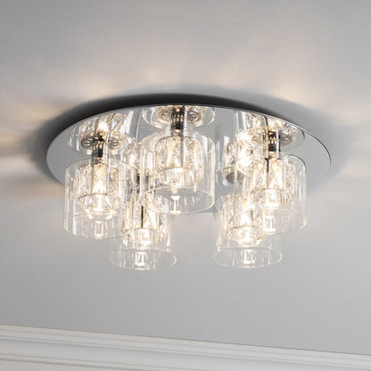 Gallery Direct Verina 5 Ceiling Light, styled in a room setting