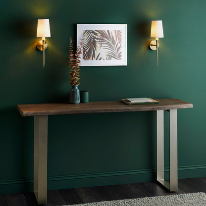 Gallery Direct Virva Wall Light Brushed Brass, styled in a room setting