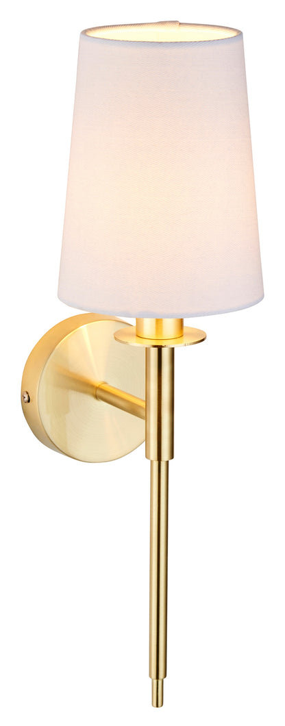 Gallery Direct Virva Wall Light Brushed Brass, complete product view on a white background